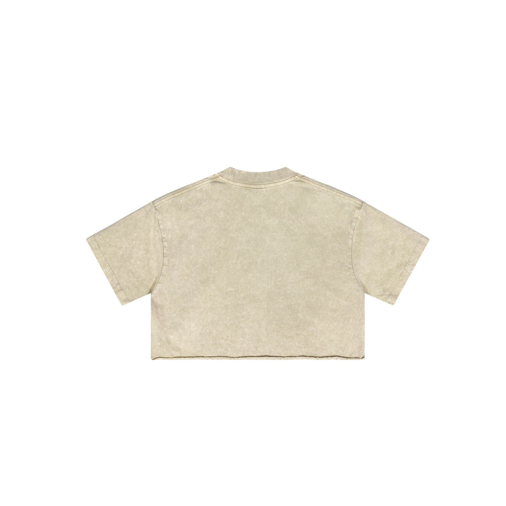 250GSM Women's Crop Top T-Shirt Beige