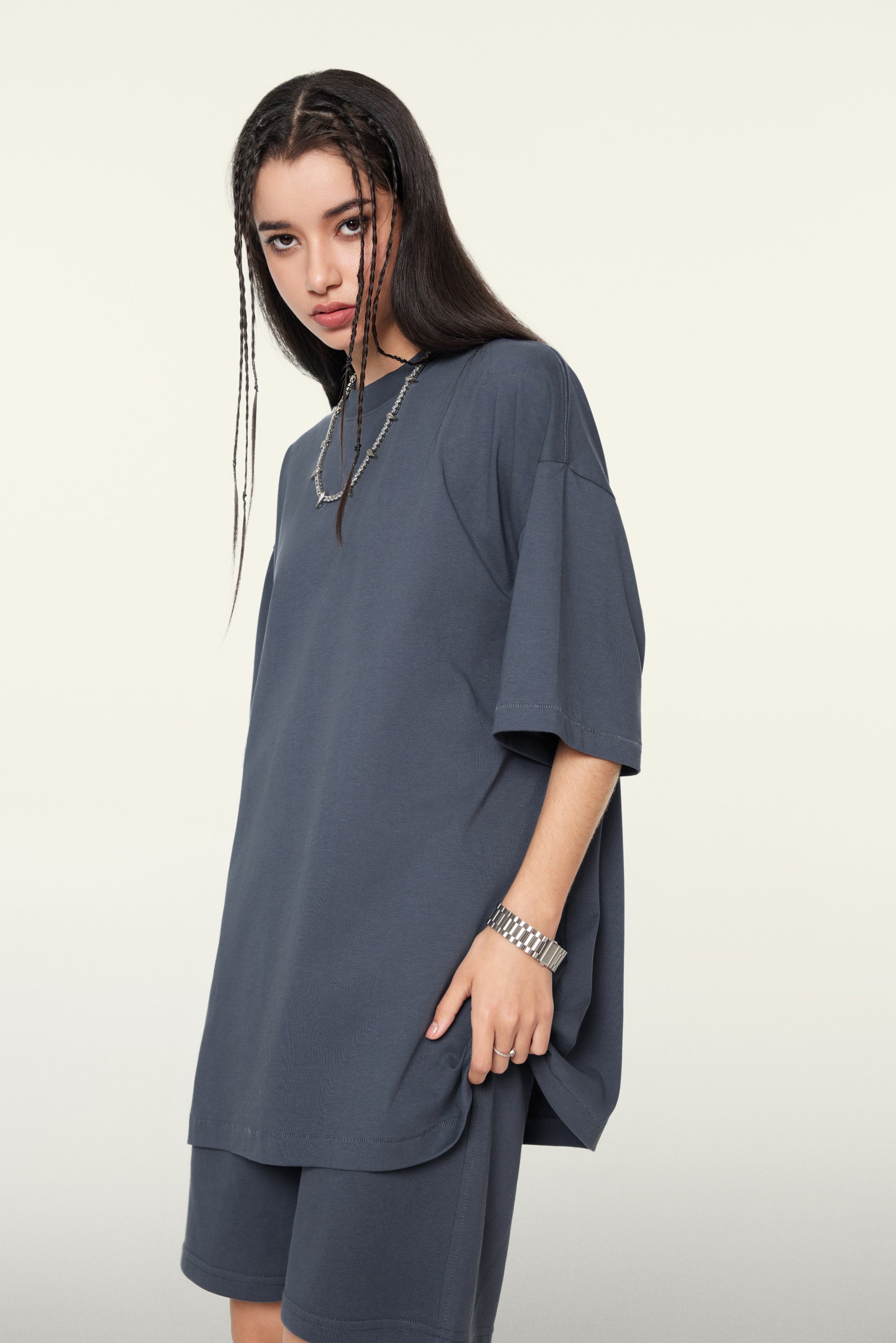 230GSM Women’s Cool-Touch Sports T-shirt Haze blue