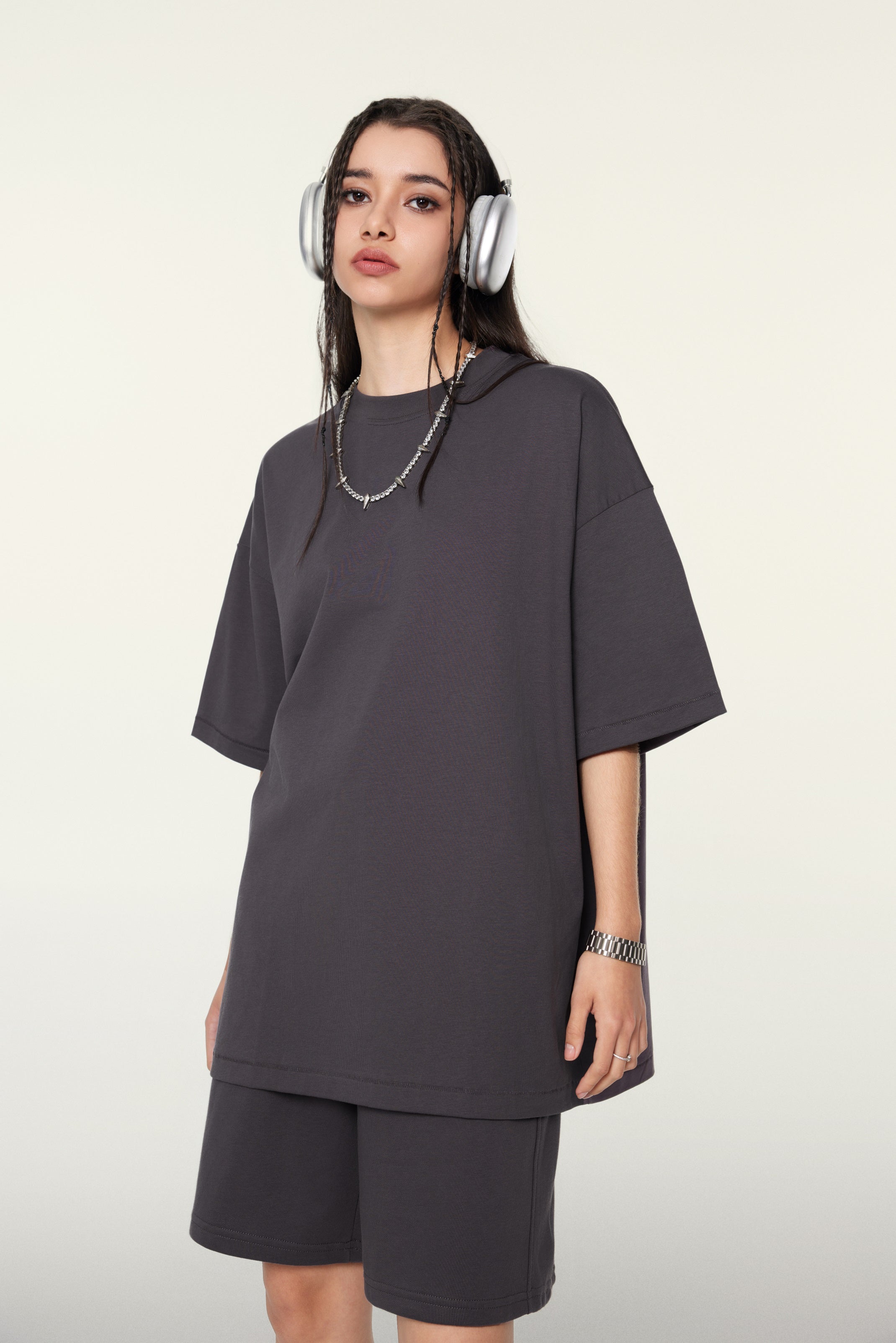 230GSM Women’s Cool-Touch Sports T-shirt Dark Purple