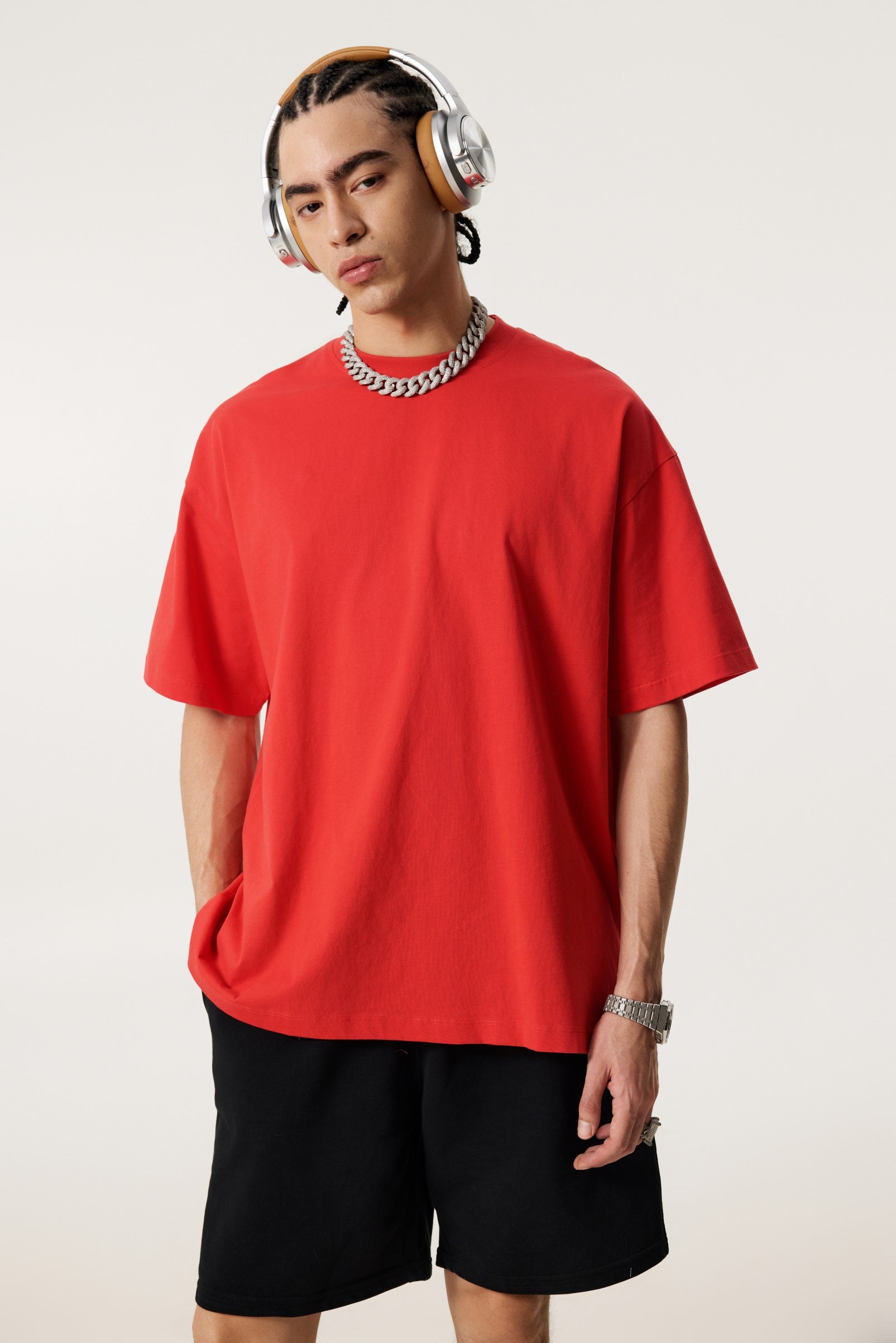 180GSM Men's Lightweight T-shirt Red