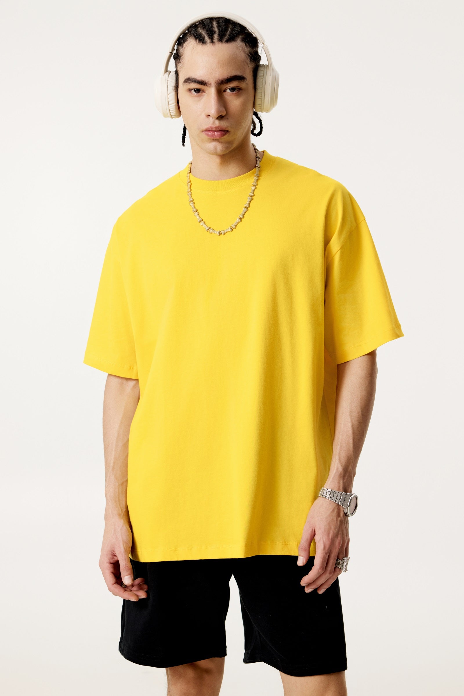 180GSM Men's Lightweight T-shirt Yellow