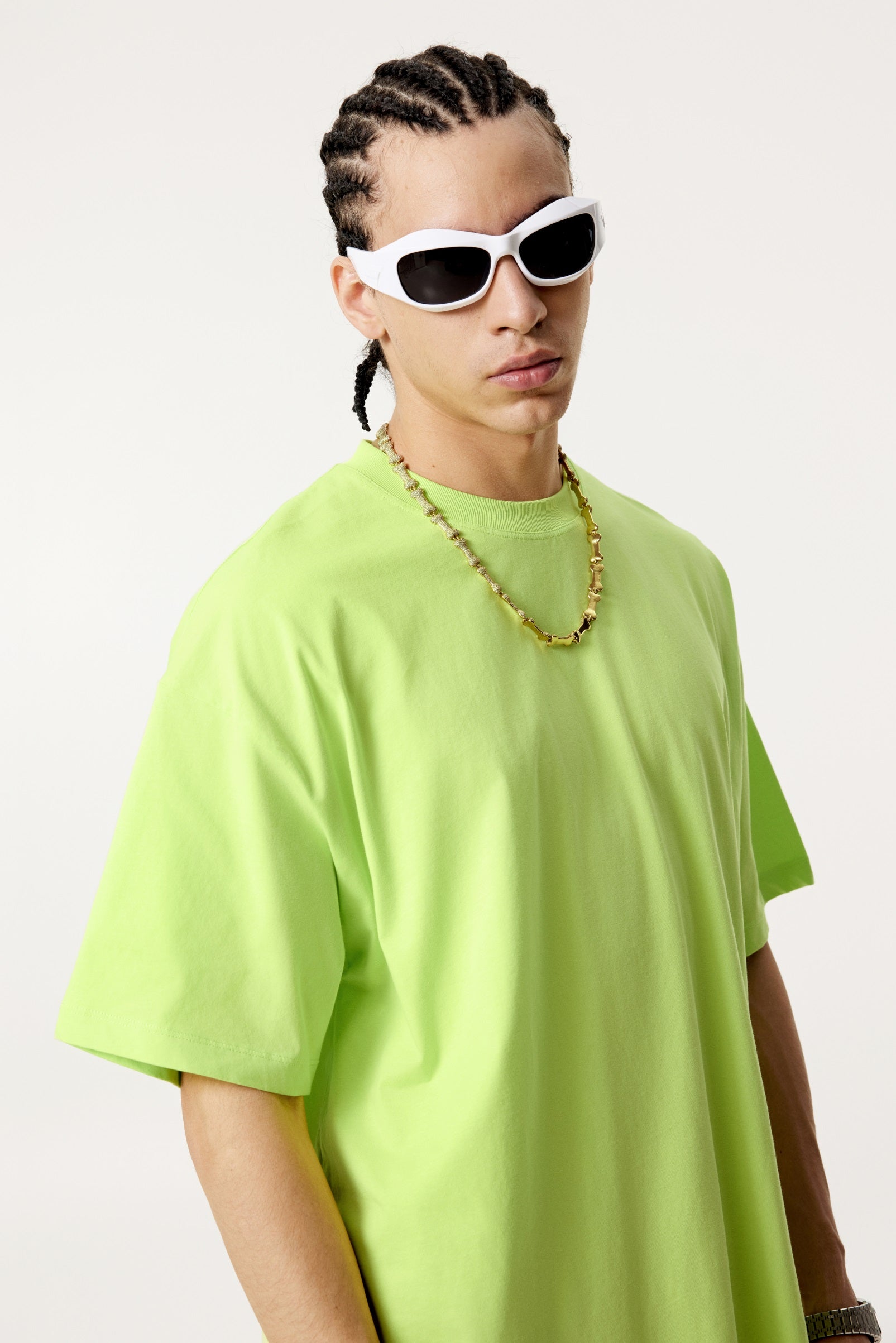 180GSM Men's Lightweight T-shirt Fluorescent green