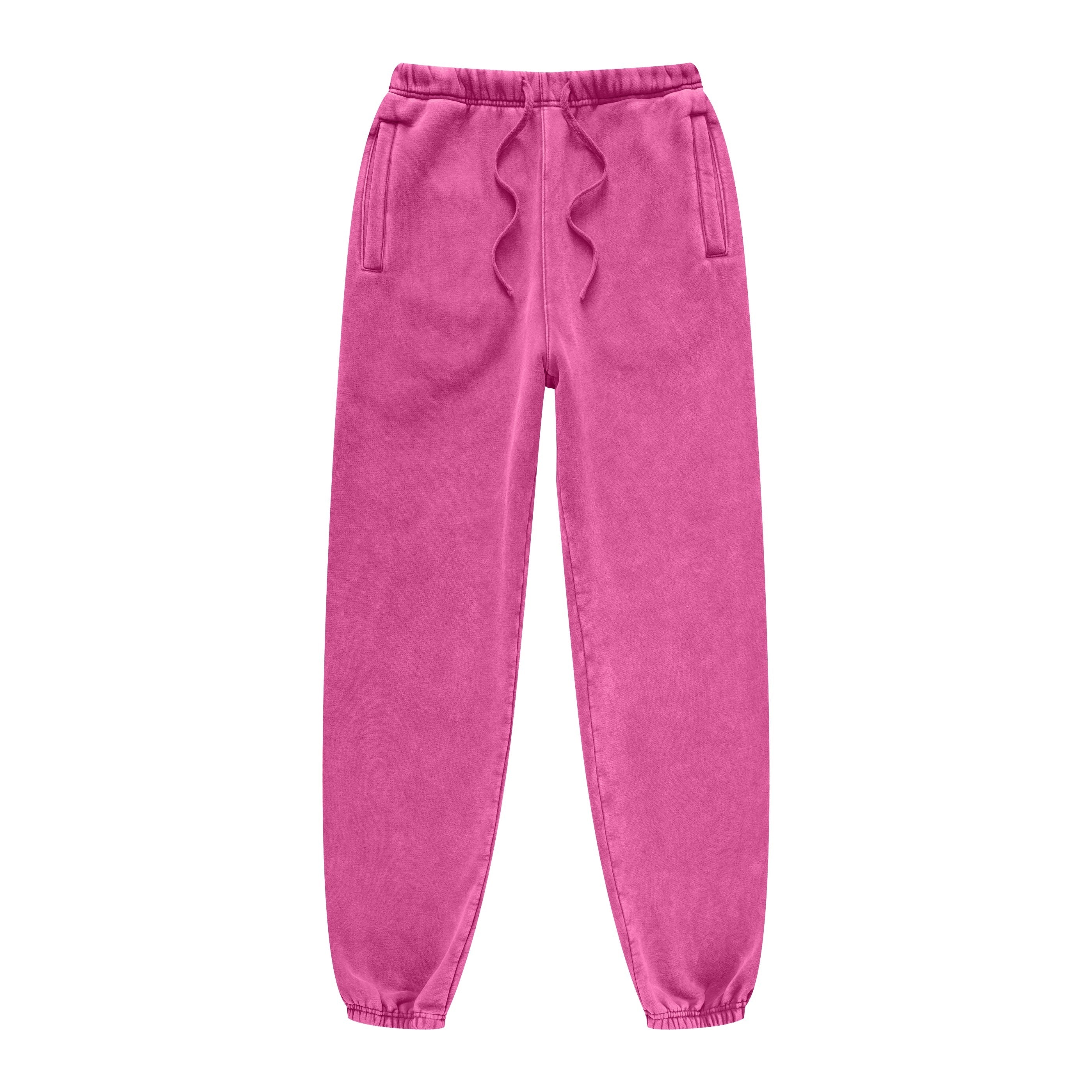 440GSM Unisex Relaxed Fit Loopback Terry Jogger Pants Rose Pink