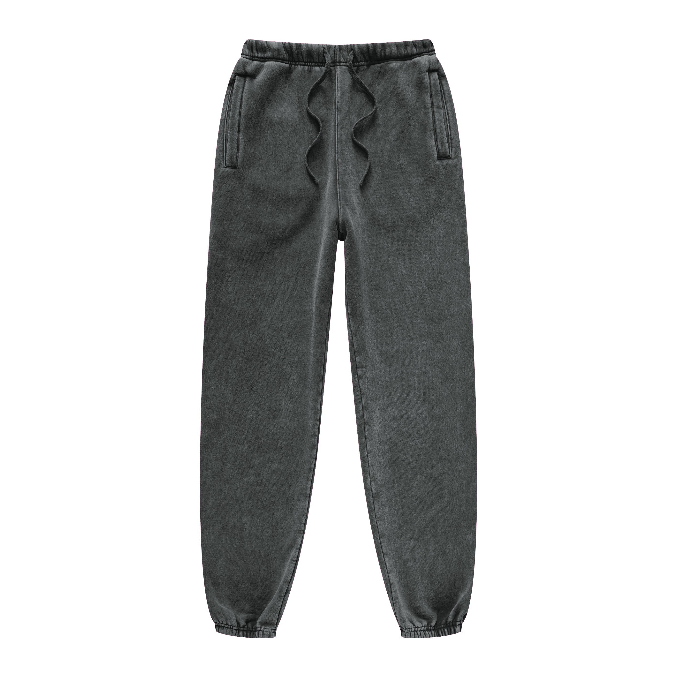 440GSM Unisex Relaxed Fit Loopback Terry Jogger Pants Dark Grey
