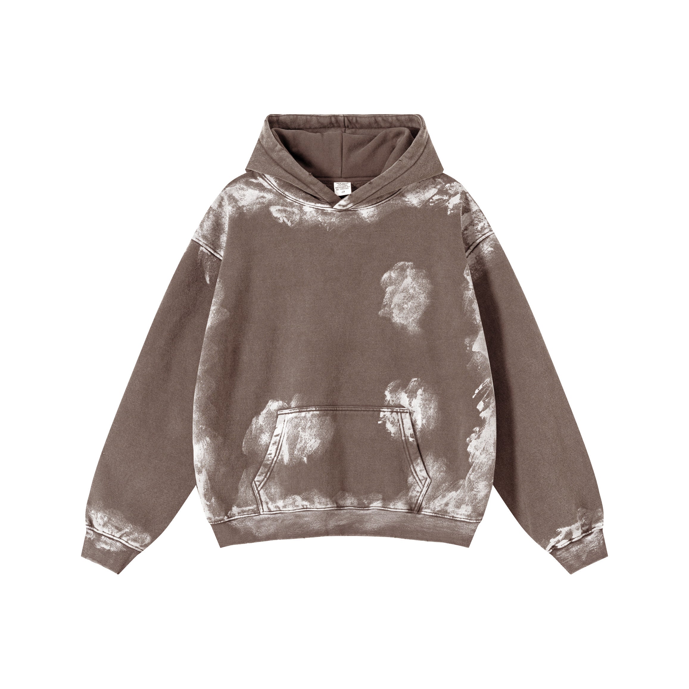 400GSM Unisex Heavyweight Vintage-Wash Hoodie Brown