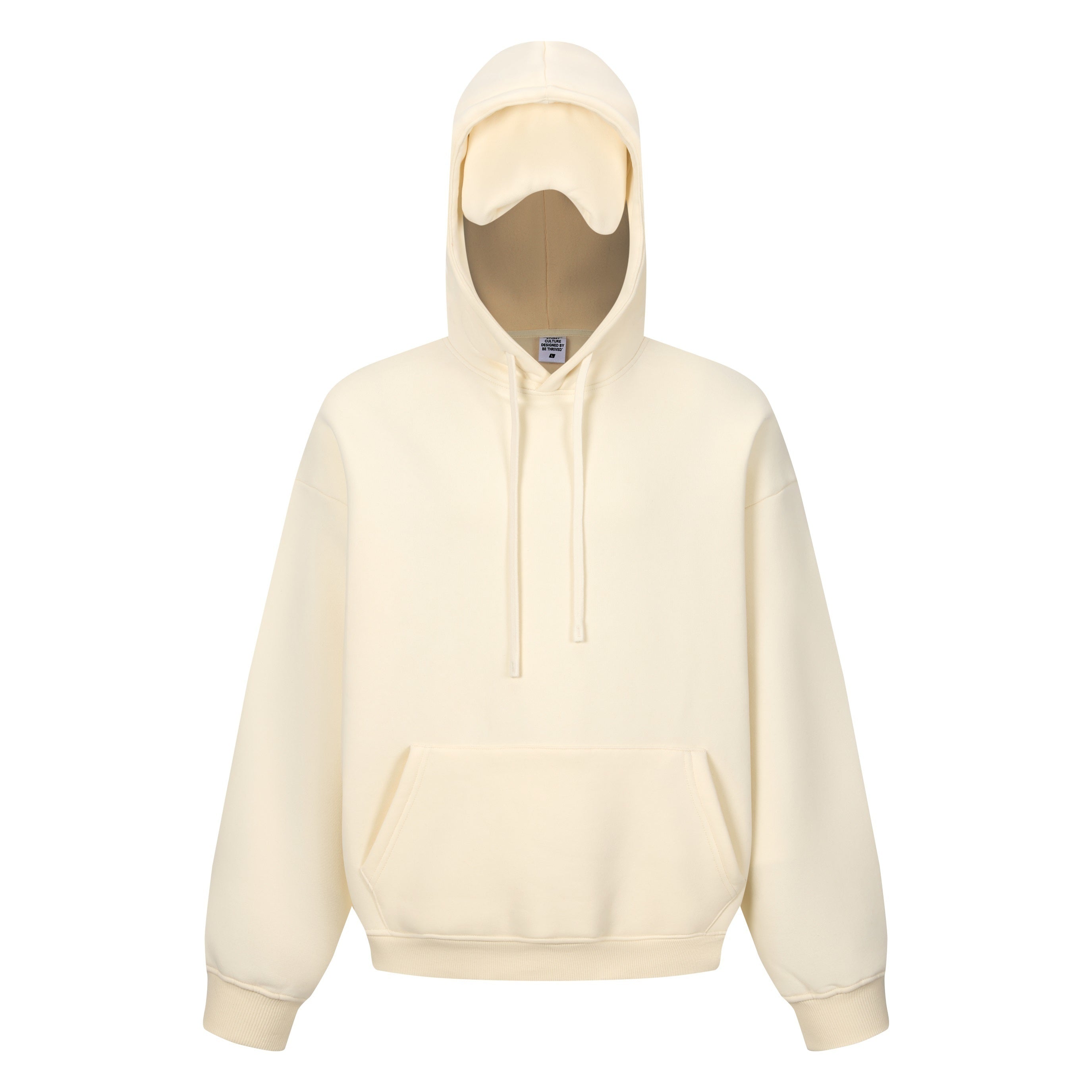 345GSM Men’s Eye-Patch Hoodie Cream Apricot