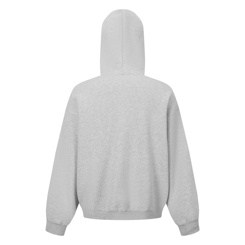 345GSM Men’s Eye-Patch Hoodie Heathered Gray