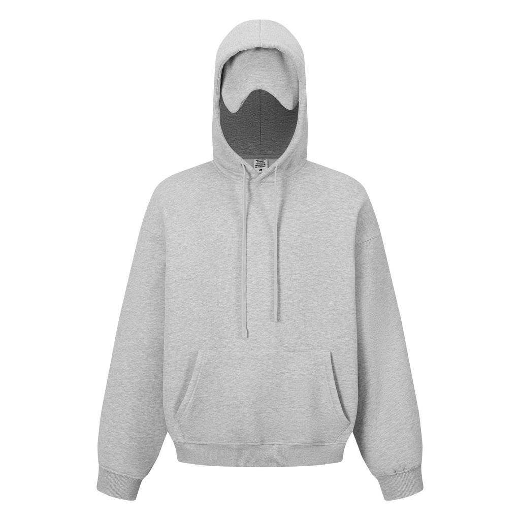 345GSM Men’s Eye-Patch Hoodie Heathered Gray