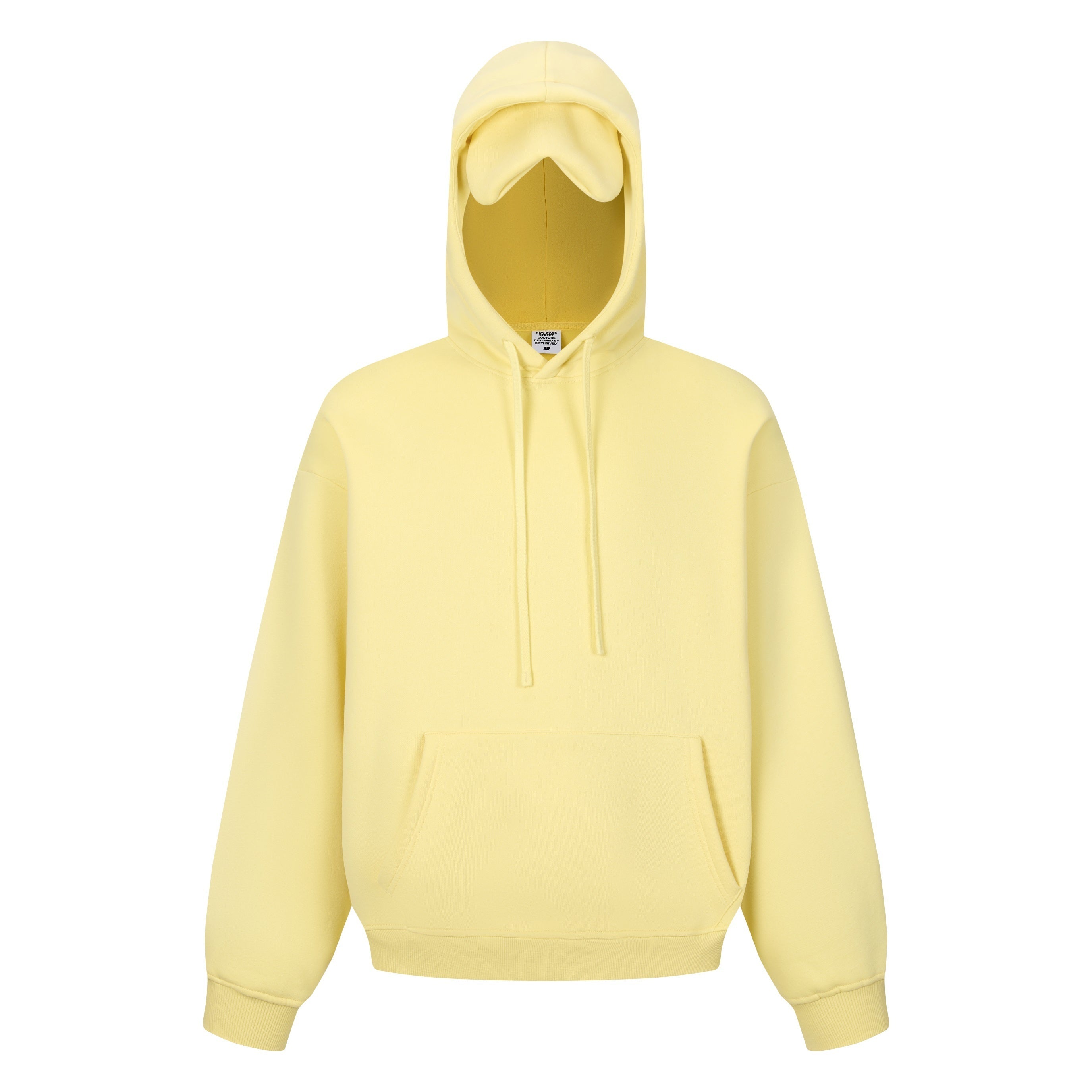 345GSM Men’s Eye-Patch Hoodie Pale Yellow