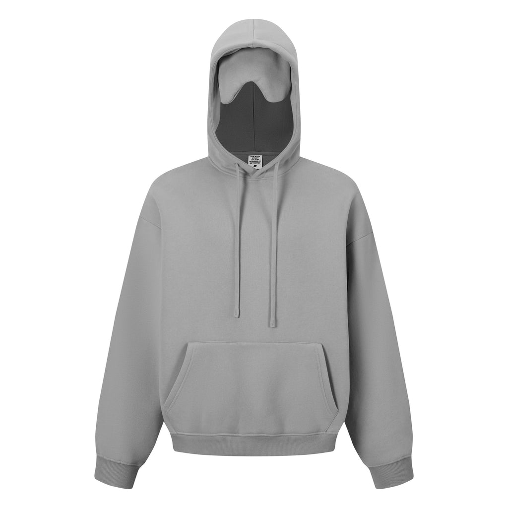345GSM Men’s Eye-Patch Hoodie Light Gray