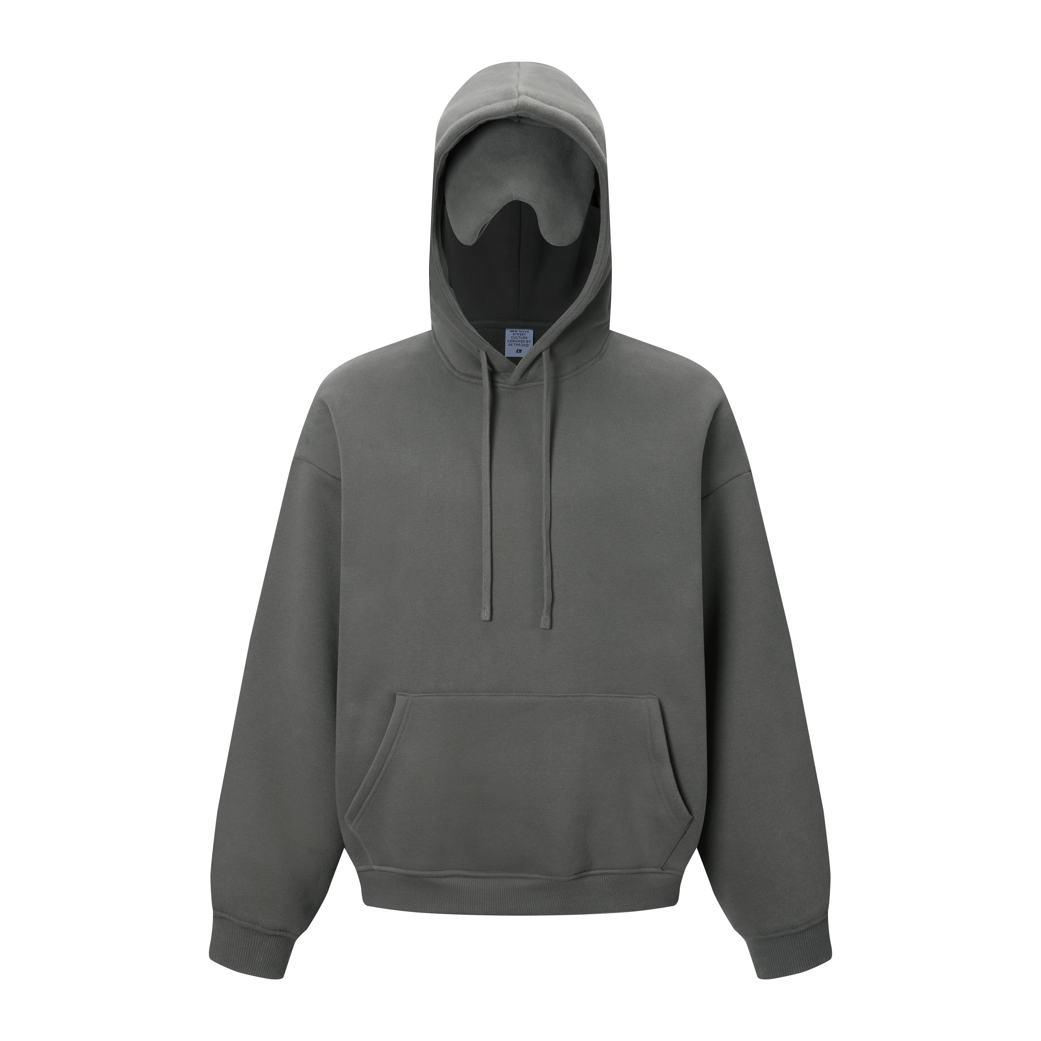 345GSM Men’s Eye-Patch Hoodie Oyster Gray