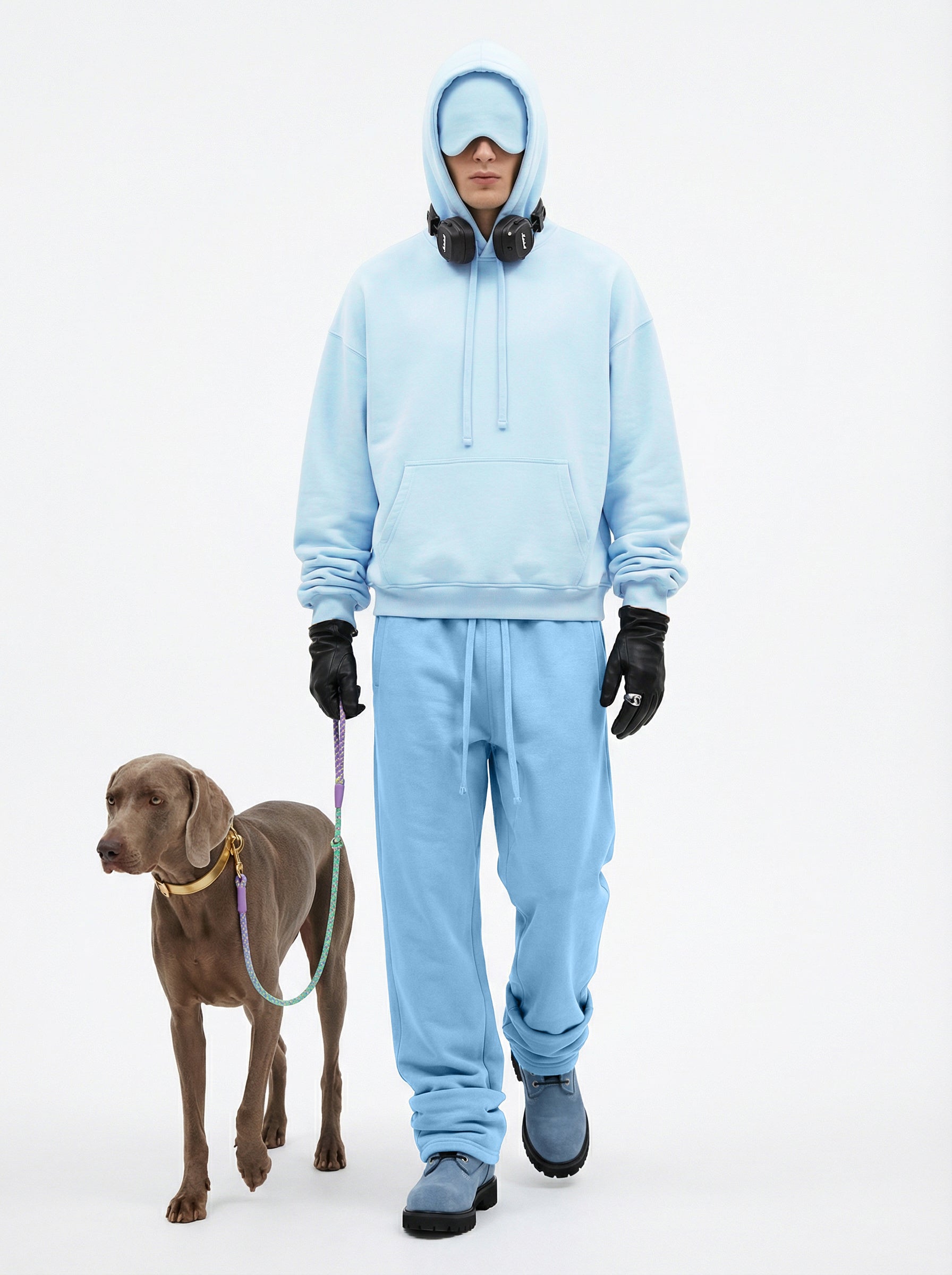 345GSM Men’s Eye-Patch Hoodie Baby Blue