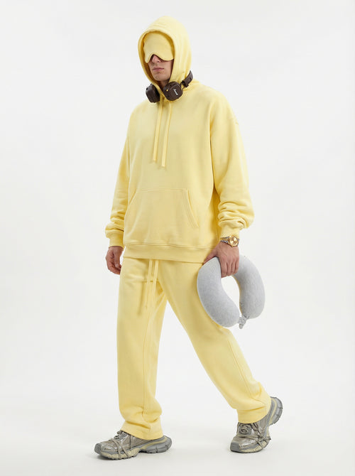 345GSM Men’s Eye-Patch Hoodie Pale Yellow
