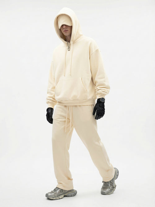 345GSM Men’s Eye-Patch Hoodie Cream Apricot