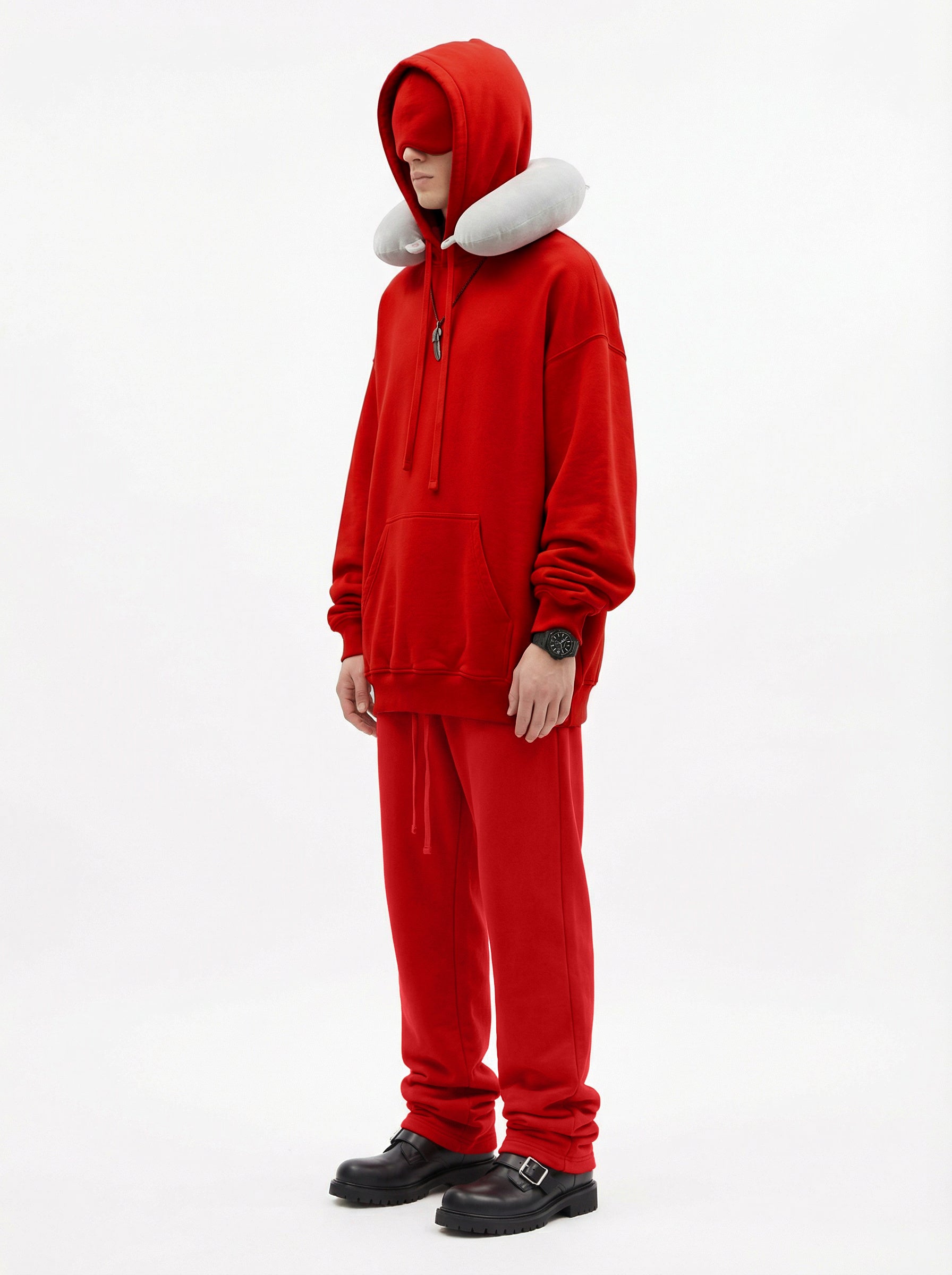 345GSM Men’s Eye-Patch Hoodie True Red