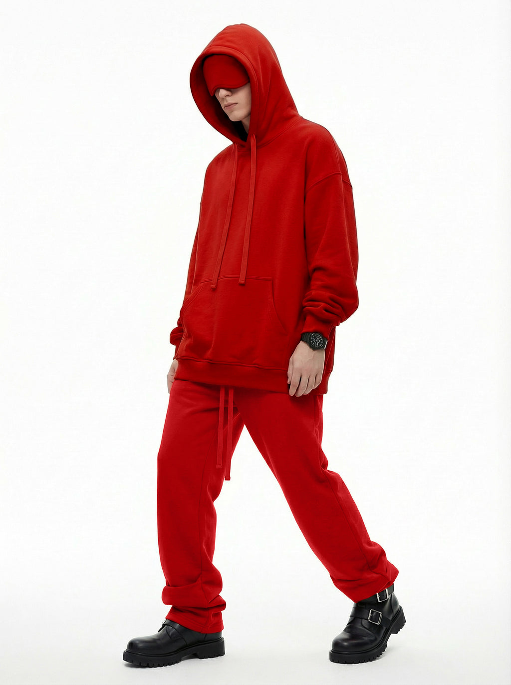345GSM Men’s Eye-Patch Hoodie True Red