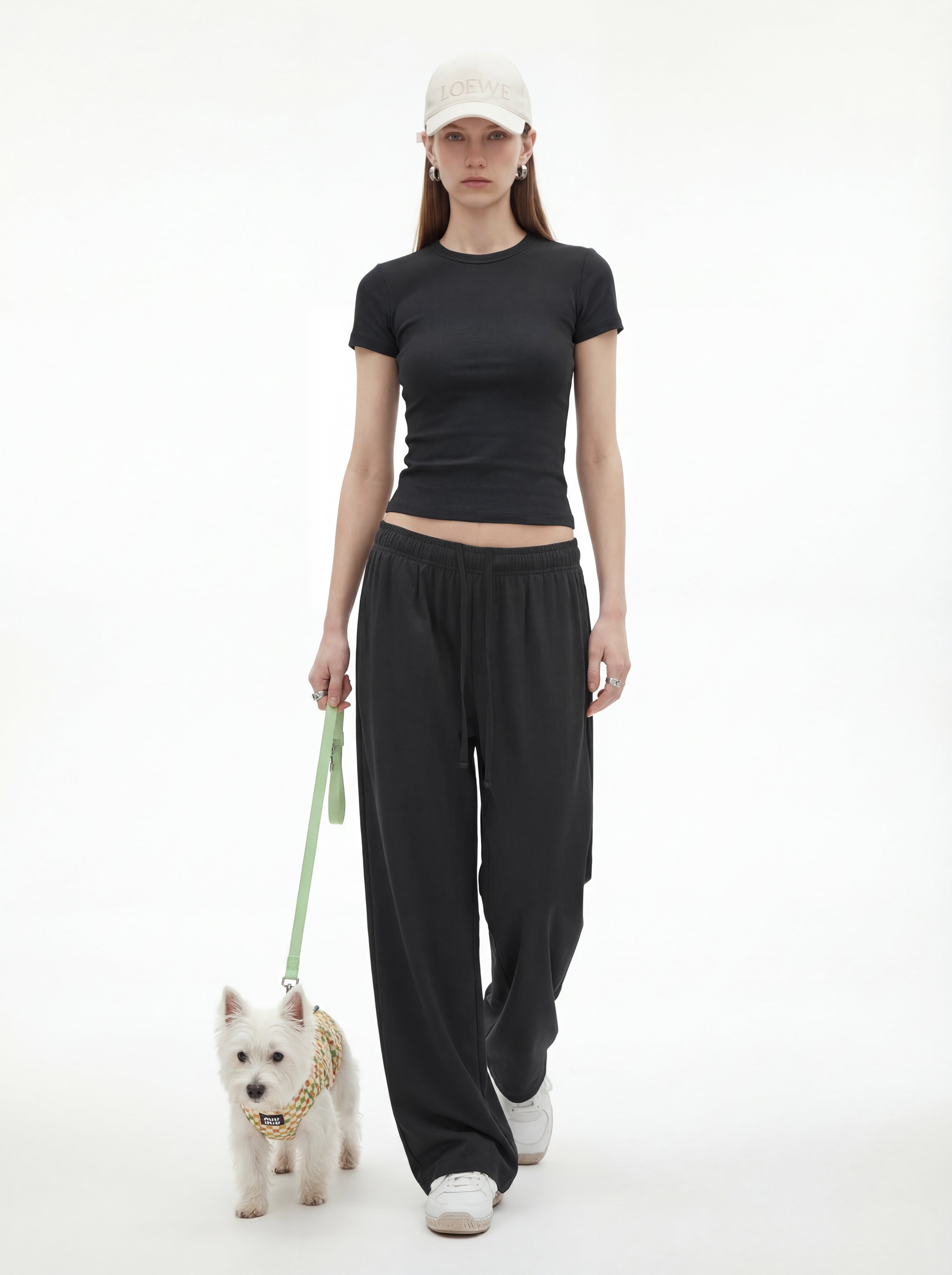 200GSM Women's High-Stretch Spandex Jersey Fitted T-Shirt Charcoal Grey